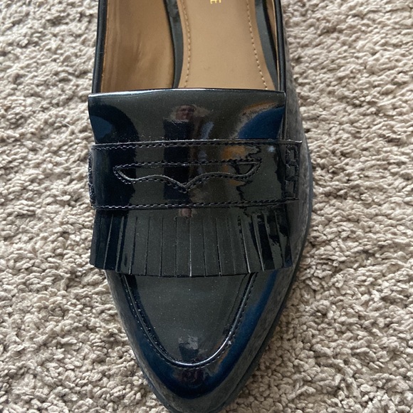 Black patent loafers, synthetic uppers. New with box woman’s 8M - Picture 2 of 6